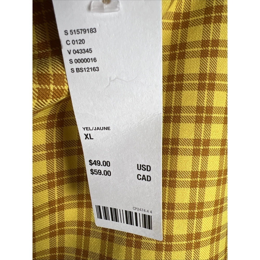 Urban Outfitters Gretchen Plaid Pelmet Mini Skirt Size XL Yellow NWT - Picture 6 of 10